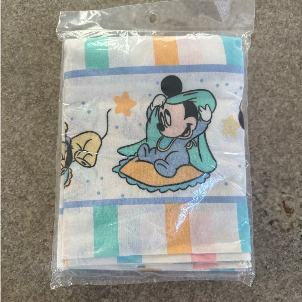 Vintage New Disney Baby Dundee pastel striped 2 pk Receiving blankets 30x40 in